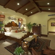美式风格别墅装修设计效果图卧室