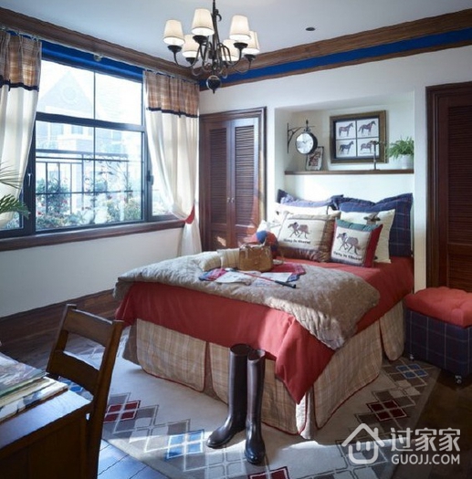 109平美式优雅住宅欣赏卧室