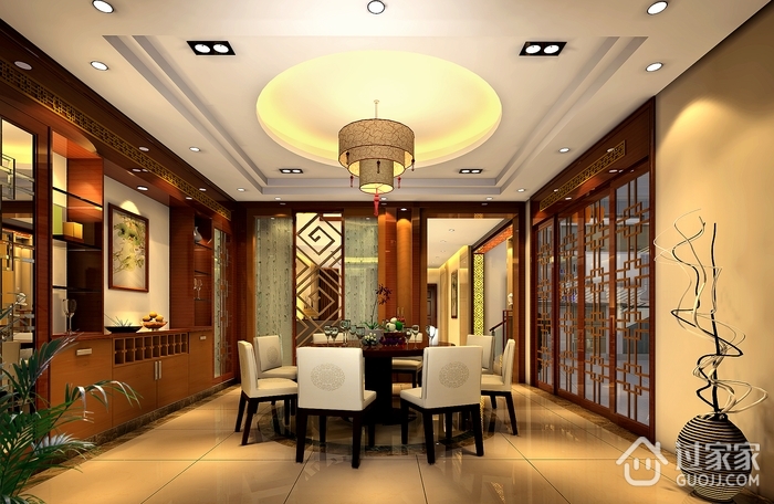 中式风格设计样板房效果图欣赏餐厅