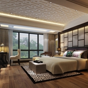 中式风格效果图案例欣赏卧室效果