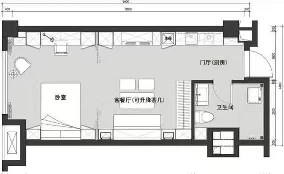 37平长条形单身公寓，灵活性超大的小户型设计!