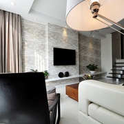 125平现代跃式住宅欣赏客厅效果