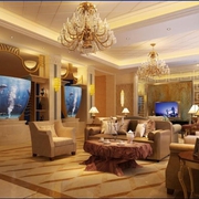 120平奢华欧式大宅欣赏客厅设计