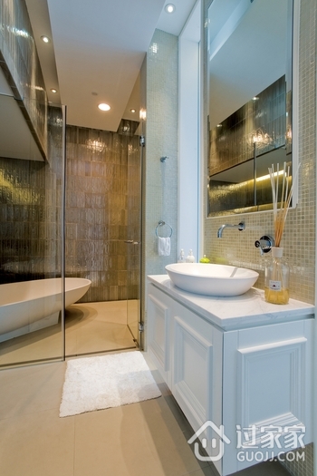 135平白色现代住宅欣赏洗手间设计