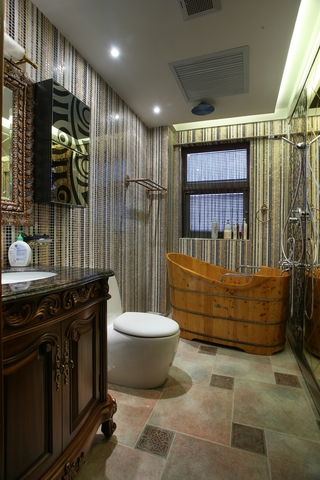 中式风家居效果浴室