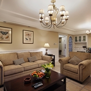 115平美式三居室欣赏客厅设计