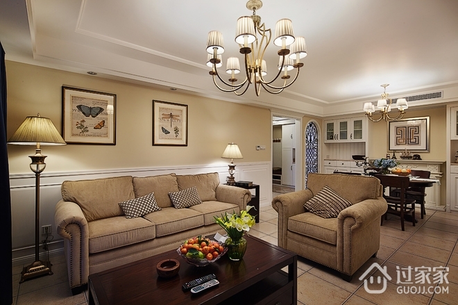 115平美式三居室欣赏客厅设计