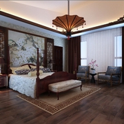 中式风格设计样板房设计卧室