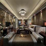 中式经典深色住宅欣赏客厅设计