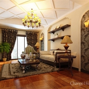 欧式古典两居室欣赏客厅设计