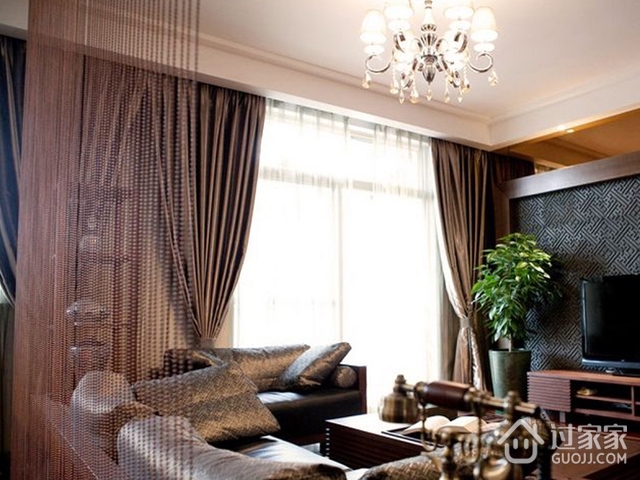 中式装饰三居室欣赏客厅设计