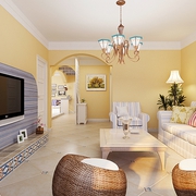 88平温馨地中海住宅欣赏客厅设计