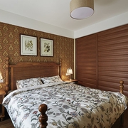 107平温馨美式住宅欣赏卧室设计图