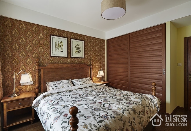 107平温馨美式住宅欣赏卧室设计图