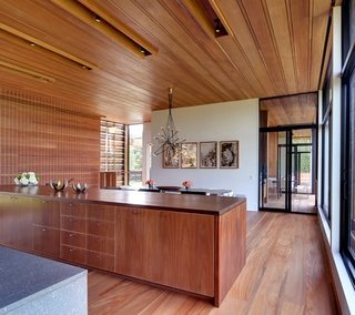 现代粗狂木质别墅欣赏厨房