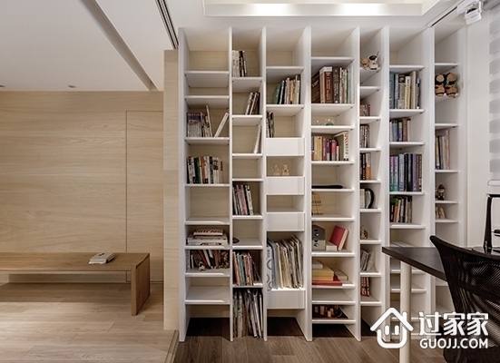 简约设计风格住宅套图书架