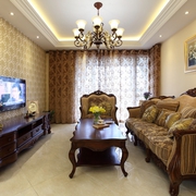 美式风三居室案例欣赏客厅电视柜