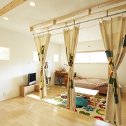 木色简约复式设计欣赏客房