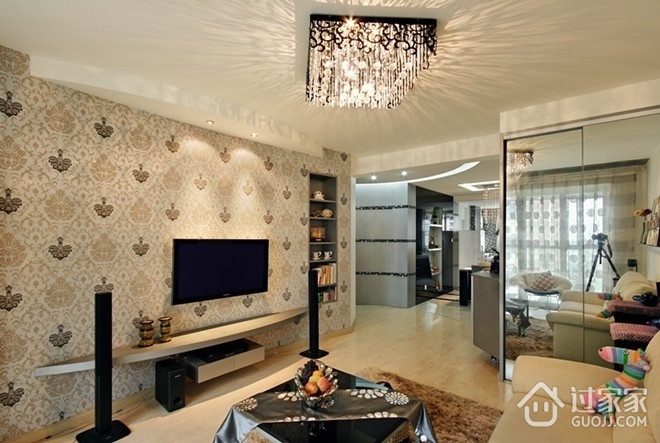 107平现代趣味空间欣赏客厅设计