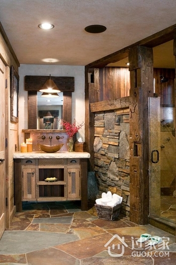 美式乡村风格效果图浴室