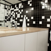 白色现代67平单身公寓欣赏卫生间效果