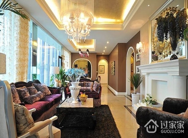 116平欧式风格住宅欣赏客厅设计