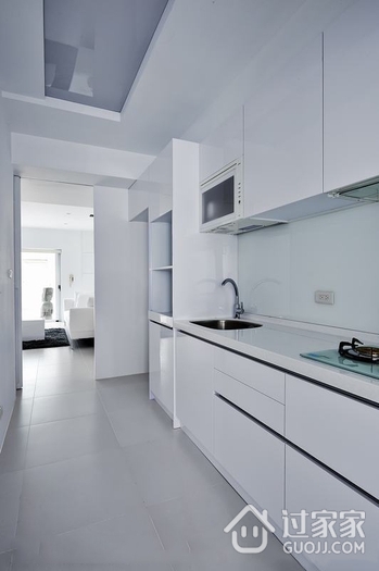 76平纯白现代住宅欣赏厨房