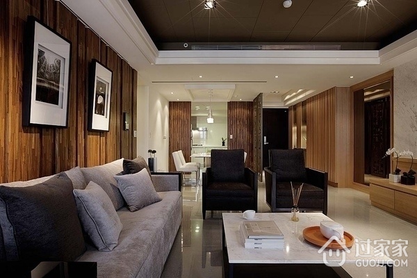 120平现代舒适案例欣赏客厅设计