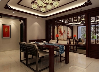 中式古典三居室欣赏餐厅设计
