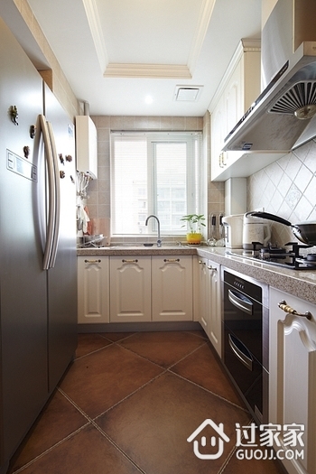 120平美式三室两厅欣赏厨房设计