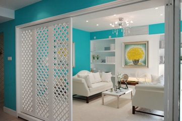 98平蓝色地中海住宅欣赏客厅设计