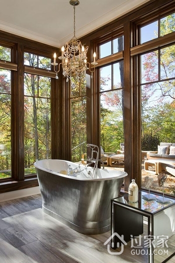 奢华美式风格装饰图浴缸