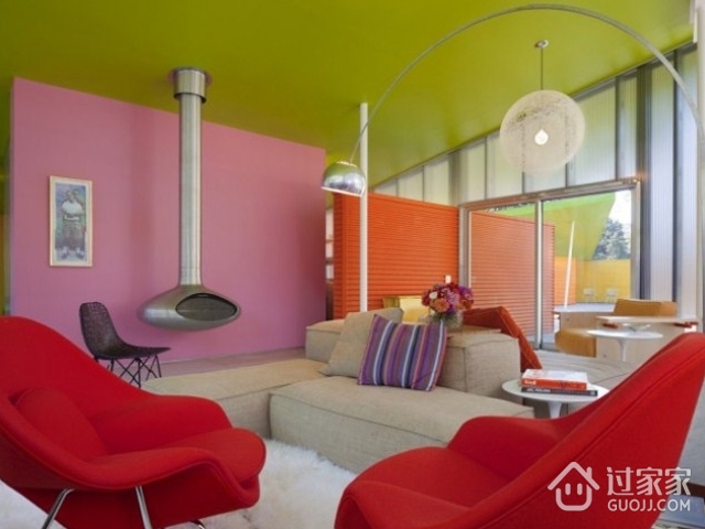 奇妙色彩打造混搭住宅欣赏客厅