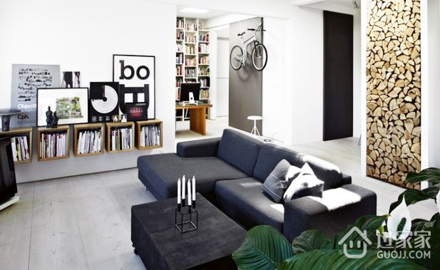 现代黑白公寓设计欣赏