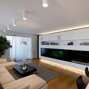 现代白色110公寓欣赏客厅设计图