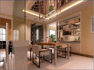 101平米色简约复式楼欣赏餐厅设计