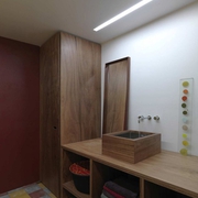现代木质主题公寓欣赏洗手间