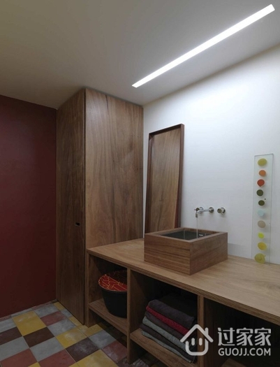 现代木质主题公寓欣赏洗手间