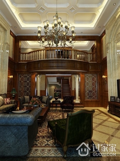 奢华高端欧式别墅欣赏客厅设计