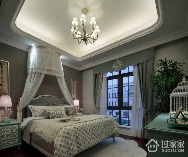 白色尊贵欧式住宅欣赏卧室