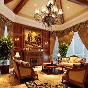 美式奢华大三居欣赏客厅设计