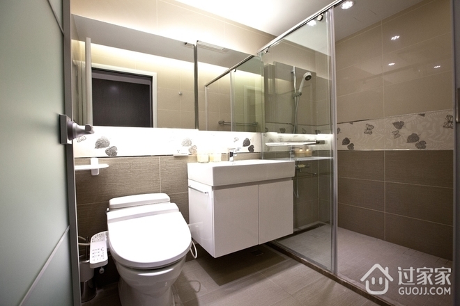 120平三室两厅住宅欣赏卫生间设计