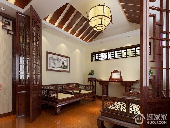 中式典雅别墅欣赏客厅