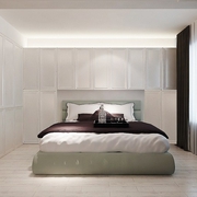 白色现代风住宅设计欣赏卧室背景墙