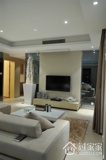 78平现代舒适两居室欣赏客厅设计