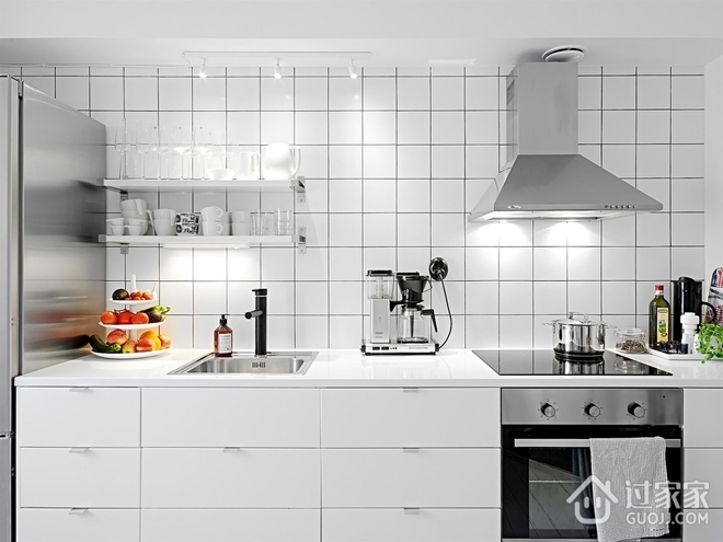 纯白北欧一居室欣赏厨房设计