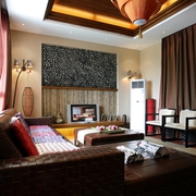 105平东南亚风格住宅欣赏客厅