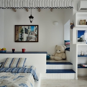 89平白色地中海住宅欣赏卧室