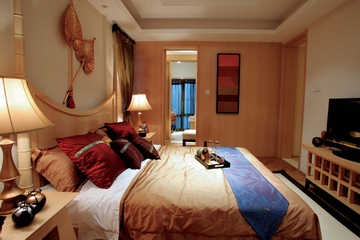 东南亚设计风格住宅卧室效果图