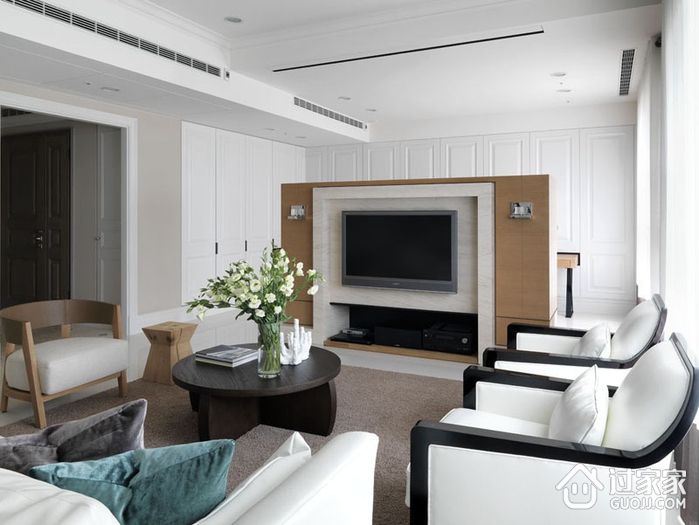 90平米白色现代住宅欣赏客厅设计